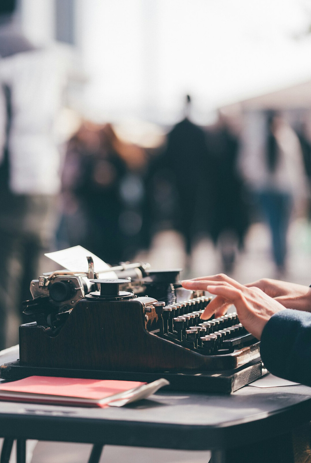 person editing manuscript