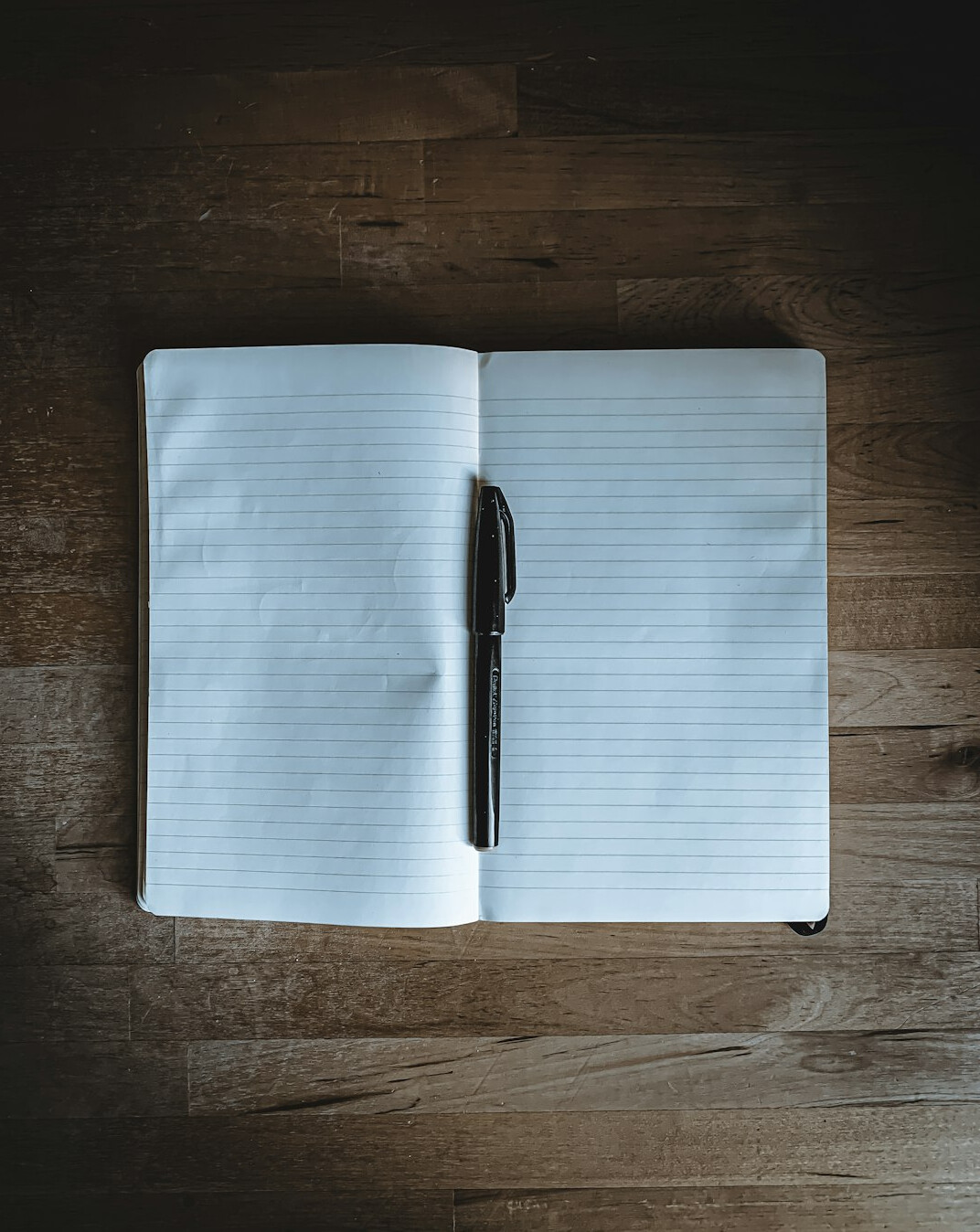 notebook with handwritten notes
